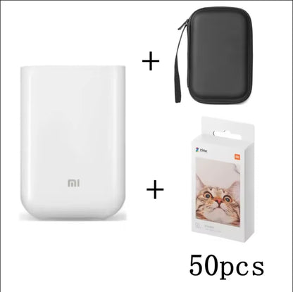 AR Printer 300Dpi Portable Photo Mini Pocket with DIY Share 500Mah Picture Printer Pocket Printer Work with Mihome APP