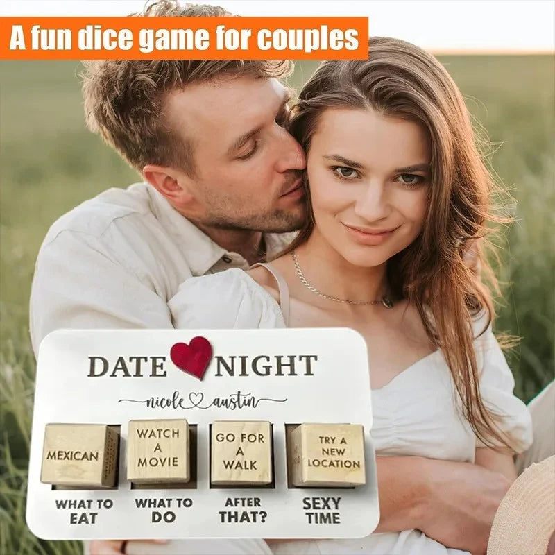 Date Night Dice Wooden Date Night Ideas Dice Romantic Couple