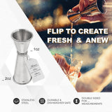 Cocktail Gift Sets with Cocktail Glasses Glass Straws Cocktail Picks Muddler Measuring Cup – Food Grade Stainless Steel and Glass – Ideal for Home Bar Cocktail Lovers