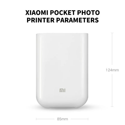 AR Printer 300Dpi Portable Photo Mini Pocket with DIY Share 500Mah Picture Printer Pocket Printer Work with Mihome APP