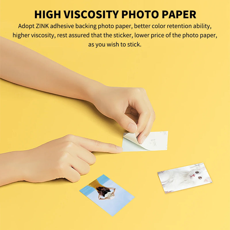 AR Printer 300Dpi Portable Photo Mini Pocket with DIY Share 500Mah Picture Printer Pocket Printer Work with Mihome APP
