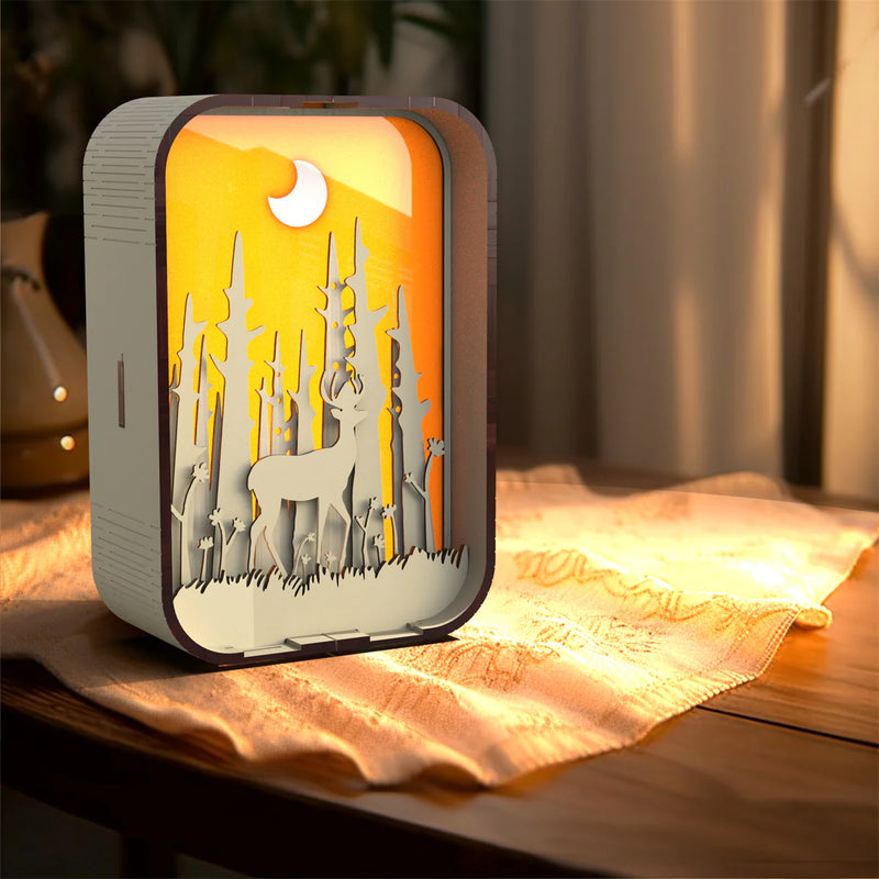 Handcrafted Wooden Lamp Simple Design Bedside Light Home Decor Gift Idea