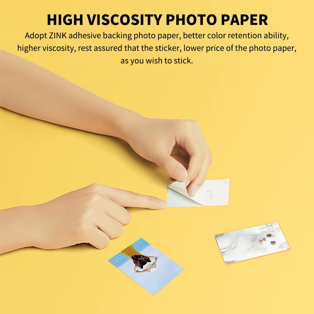 AR Printer 300Dpi Portable Photo Mini Pocket with DIY Share 500Mah Picture Printer Pocket Printer Work with Mihome APP